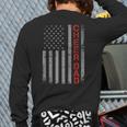 American Flag Cheer Dad Vintage Patriotic Father Cheerleader Long Sleeve T-Shirt Back Print American Flag Cheer Dad Vintage Patriotic Father Cheerleader Long Sleeve T-Shirt Back Print