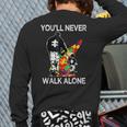 Autism Dad Support Alone Puzzle You'Ll Never Walk Long Sleeve T-Shirt Back Print