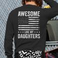 Awesome Like My Daughters Men Fathers Day Dad Long Sleeve T-Shirt Back Print