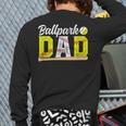 Ballpark Dad Baseball Softball Dad Of Ballers Long Sleeve T-Shirt Back Print