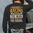 Barrel Racing Dad Horse Barrel Racer Long Sleeve T-Shirt Back Print