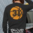 Basketball Player 31 Basketball Mom Dad Jersey Number 31 Long Sleeve T-Shirt Back Print