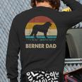 Berner Dad For Men Bernese Mountain Dog Vintage Dad Long Sleeve T-Shirt Back Print