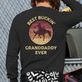 Best Buckin' Granddaddy Western Rodeo Cowboy Bucking Horse Long Sleeve T-Shirt Back Print