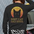 Best Cat Dad Ever Vintage Cat Daddy Fathers Day Long Sleeve T-Shirt Back Print