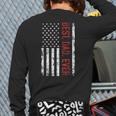 Best Dad Ever US American Flag Gift For Father's Day Short Sleeve Long Sleeve T-Shirt Back Print
