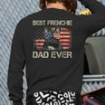 Best Frenchie Dad Ever Bulldog American Flag Long Sleeve T-Shirt Back Print