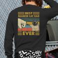 Best Siamese Cat Dad Ever Retro Vintage Sunset Long Sleeve T-Shirt Back Print