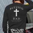 Blessed Dad Christian Men James 1 17 Scripture Quote Cross Long Sleeve T-Shirt Back Print