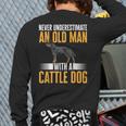 Blue Heeler Dad Australian Cattle Dog Men Long Sleeve T-Shirt Back Print