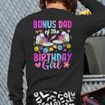 Bonus Dad Of The Birthday Girl Rolling Skate Bday Family Long Sleeve T-Shirt Back Print