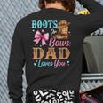 Boots Or Bows Dad Loves You Gender Reveal Daddy Long Sleeve T-Shirt Back Print