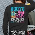 Boots Or Bows Dad Loves You Gender Reveal Party Long Sleeve T-Shirt Back Print