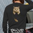 British Shorthair Cat Pocket Cat Mom Cat Dad Cat Lover Long Sleeve T-Shirt Back Print British Shorthair Cat Pocket Cat Mom Cat Dad Cat Lover Long Sleeve T-Shirt Back Print