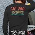 Cat Dad The Man The Myth Cat Lover Kitten Owner Kitty Long Sleeve T-Shirt Back Print