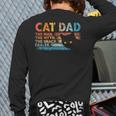 Cat Dad The Man The Myth Snack Dealer Fathers Day Long Sleeve T-Shirt Back Print