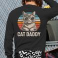 Cat Daddy Shirt Men Cat Lover Dad Fathers Day Long Sleeve T-Shirt Back Print