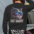 Cat Daddy Shirt Cat Sunglasses Cool Cat Dad Men Father Long Sleeve T-Shirt Back Print