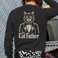 Cat Lover The CatFather Cat Dad Long Sleeve T-Shirt Back Print