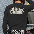 The Catfather Cat Dad Father's Day Cat Lover Long Sleeve T-Shirt Back Print