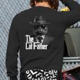 The Catfather Fathersday Best Birthday Cat Dad Long Sleeve T-Shirt Back Print