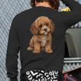 Cavapoo Breed Pet Lover Art Dog For Mom Dad Kids Long Sleeve T-Shirt Back Print