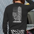 Cheer Dad Bodyguard Family Father Cheerleader Squad Long Sleeve T-Shirt Back Print