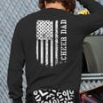 Cheer Dad Cheerleading American Flag Fathers Day Cheerleader Long Sleeve T-Shirt Back Print