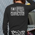 Cheer Dad Cheerleading American Flag Proud Cheer Father Long Sleeve T-Shirt Back Print