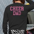 Cheer Dad Vintage Retro Cheerleading Pink Long Sleeve T-Shirt Back Print
