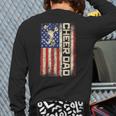 Cheerleader Dad Cheer Dad American US Flag Father Team Long Sleeve T-Shirt Back Print