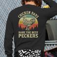 Chicken Dads Have The Best Peckers Vintage Apparel Long Sleeve T-Shirt Back Print