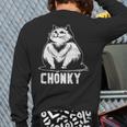 Chonk Fat And Hairy Cat Cats Kittens Dad Graphic Mom Funny Long Sleeve T-Shirt Back Print Chonk Fat And Hairy Cat Cats Kittens Dad Graphic Mom Funny Long Sleeve T-Shirt Back Print