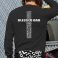 Christian Blessed Dad Cross Father's Day Best Dad Long Sleeve T-Shirt Back Print