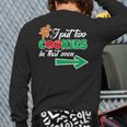 Christmas Twins Expecting Dad T-Shirt Pregnant Wife Tee Long Sleeve T-Shirt Back Print