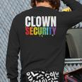 Clown Security Halloween Dad Mom Costume Long Sleeve T-Shirt Back Print