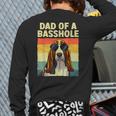 Cool Basset Hound For Men Dad Dog Basset Hound Lovers Long Sleeve T-Shirt Back Print