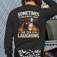 Cool Bowling Men Dad Bowler Fun Crazy Best Bowling Long Sleeve T-Shirt Back Print
