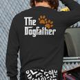 Cool Dog Dad Dog Father Shirt The Dogfather T-Shirt Long Sleeve T-Shirt Back Print