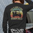 This Is How A Cool Grandpa Rolls Vintage Golf Dad Grandpa Long Sleeve T-Shirt Back Print
