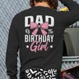 Coquette Pink Bow Men Dad Of The Birthday Girl Long Sleeve T-Shirt Back Print