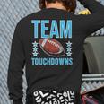 Cute Team Touchdowns Gender Reveal For Mom And Dad Long Sleeve T-Shirt Back Print