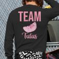 Cute Team Tutus Gender Reveal For Mom And Dad Long Sleeve T-Shirt Back Print