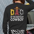 Dad 1st Birthday Cowboy Western Dad Birthday Boy Long Sleeve T-Shirt Back Print