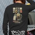 Dad 2026 Loading Baby Shower Going To Be a Dad Gender Reveal Long Sleeve T-Shirt Back Print
