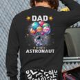 Dad Of The Astronaut Space Theme First Birthday Party Long Sleeve T-Shirt Back Print Dad Of The Astronaut Space Theme First Birthday Party Long Sleeve T-Shirt Back Print
