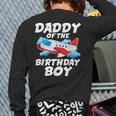 Dad Of The Birthday Boy Airplane Long Sleeve T-Shirt Back Print