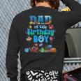 Dad Of The Birthday Boy Aquarium Sea Animals Matching Long Sleeve T-Shirt Back Print