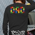 Dad Of The Birthday Boy Building Blocks Bricks Builder Long Sleeve T-Shirt Back Print
