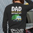 Dad Of The Birthday Boy Garbage Truck Birthday Party Long Sleeve T-Shirt Back Print